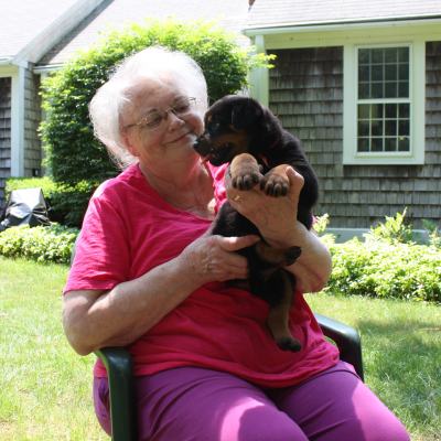 Grammy Rita with orange male
